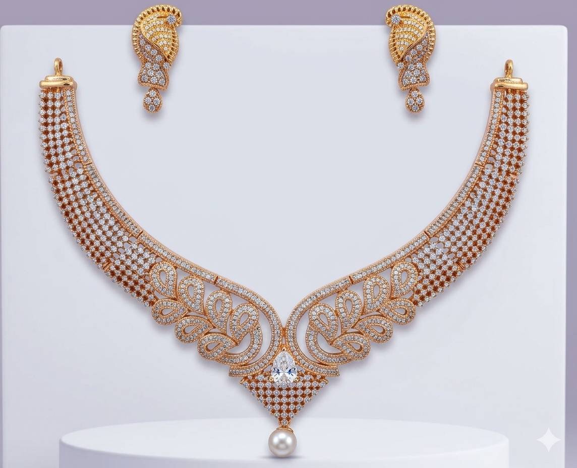 Premium Designer Necklace with 1 Year Guarantee view 1