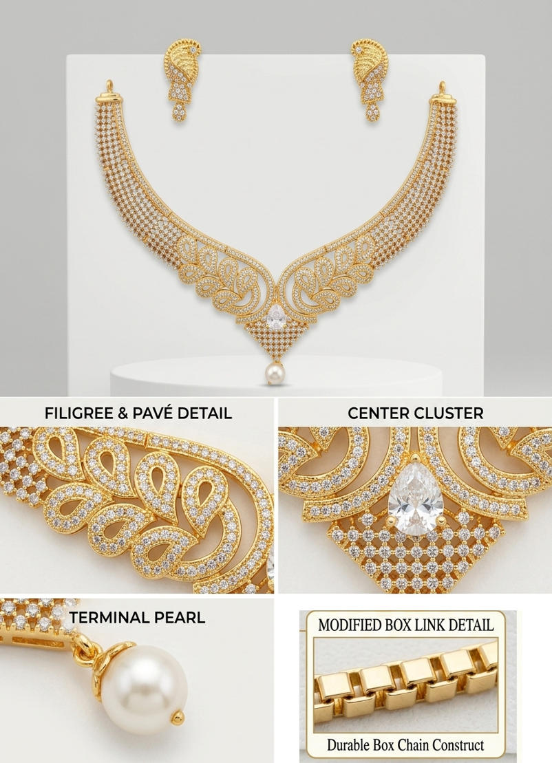 Premium Designer Necklace with 1 Year Guarantee view 2