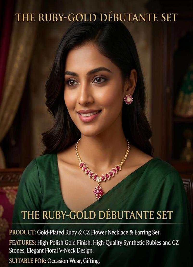 Elegant Gold Plated Necklace with 1 Year Guarantee